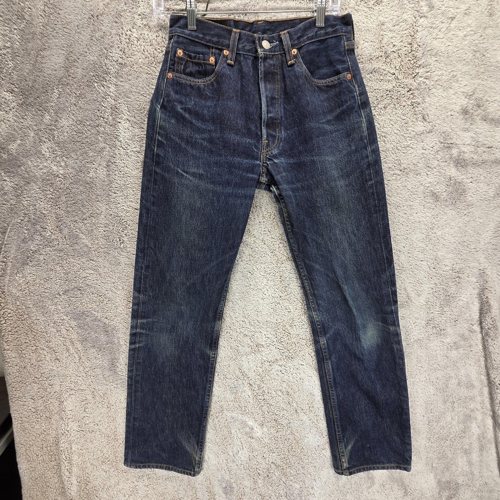 Vintage Levis 501 Jeans Mens Blue Made In USA Button Fly Straight Fits 26x28